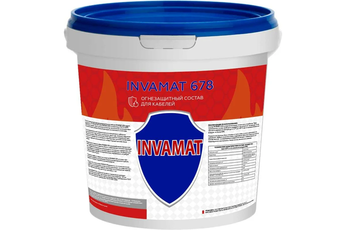 Огнезащитный состав для кабелей INVAMAT 678, Ведро 20 кг