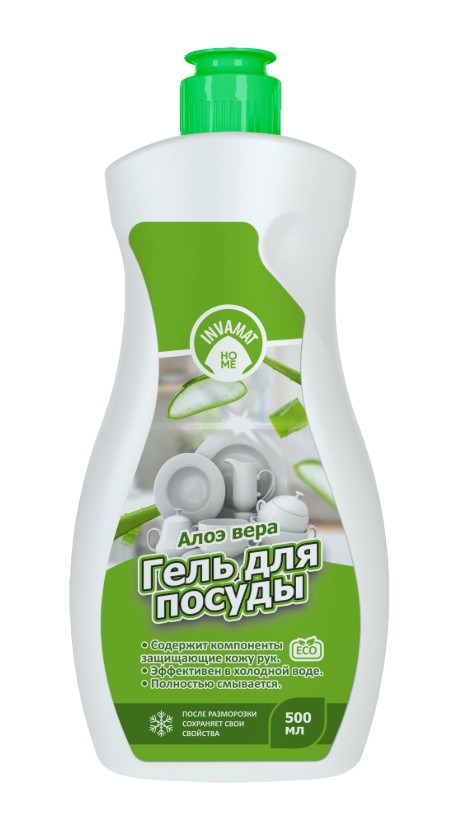 Гель для посуды «алоэ вера» INVAMAT HOME, 500 мл